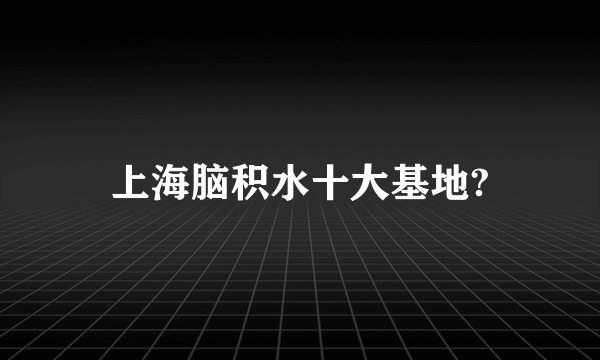 上海脑积水十大基地?