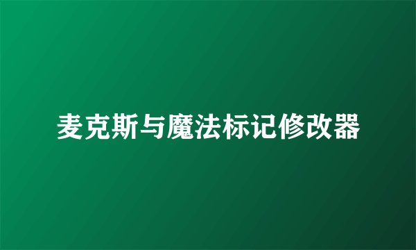 麦克斯与魔法标记修改器