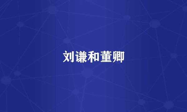 刘谦和董卿