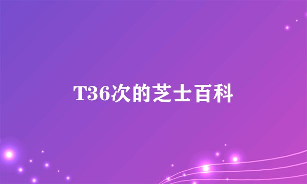 T36次的芝士百科