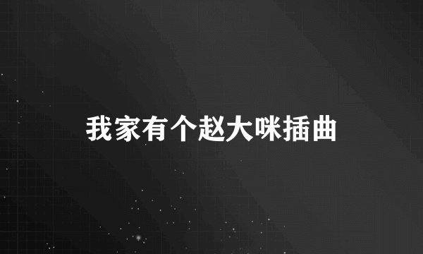我家有个赵大咪插曲