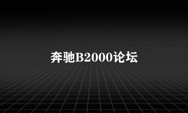 奔驰B2000论坛