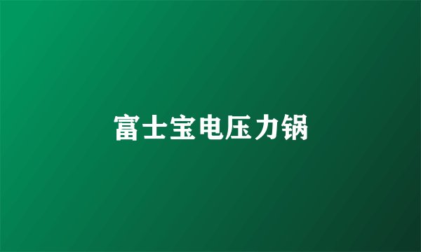 富士宝电压力锅