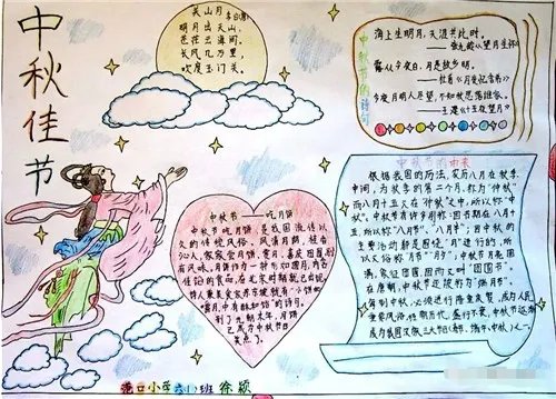 中秋节手抄报一等奖图片大全