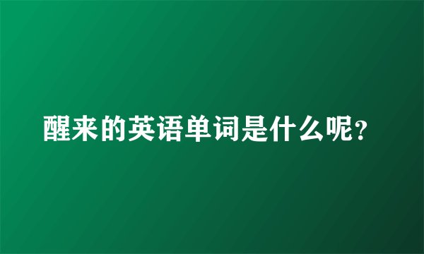 醒来的英语单词是什么呢？