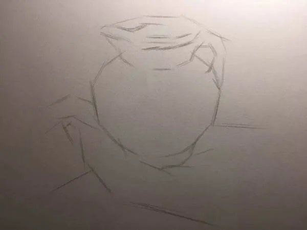 素描静物作画步骤图,有图的,有步骤的