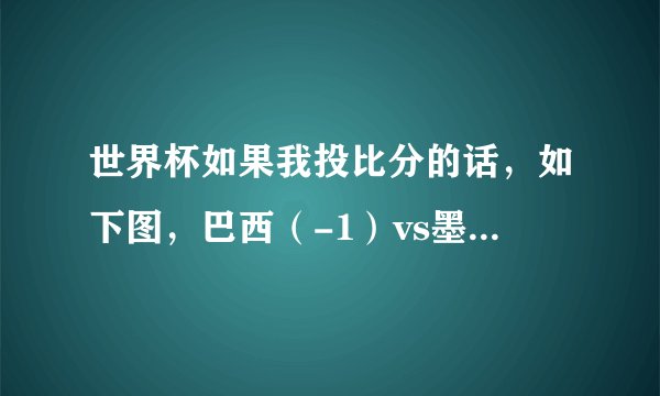 世界杯如果我投比分的话,如下图,巴西(-1)vs墨西哥,我买2:1,的话,是不是巴西实际比分踢3:1才能中