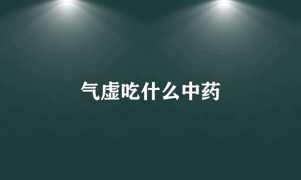 气虚吃什么中药