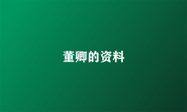 董卿的资料