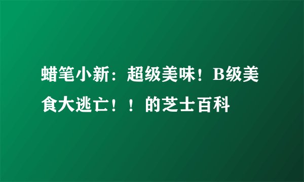 蜡笔小新：超级美味！B级美食大逃亡！！的芝士百科