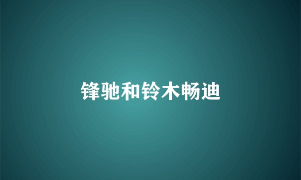 锋驰和铃木畅迪