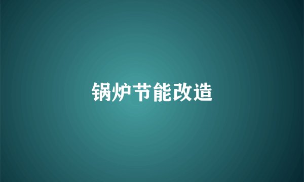 锅炉节能改造