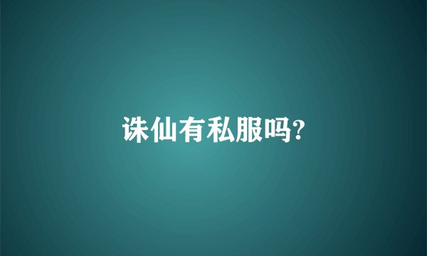 诛仙有私服吗?