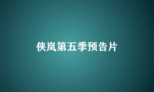 侠岚第五季预告片