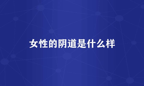 女性的阴道是什么样