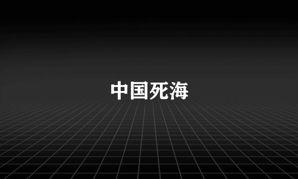 中国死海