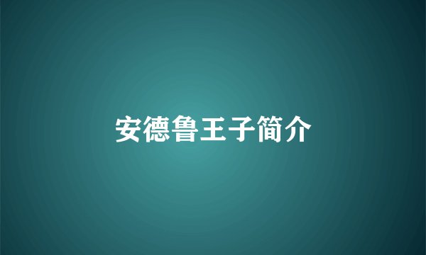 安德鲁王子简介