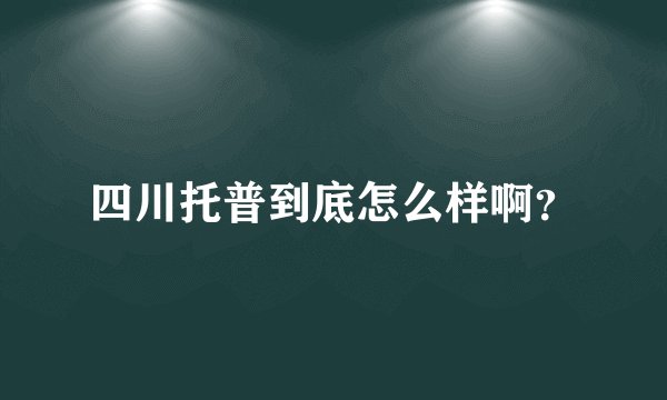 四川托普到底怎么样啊？