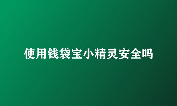 使用钱袋宝小精灵安全吗