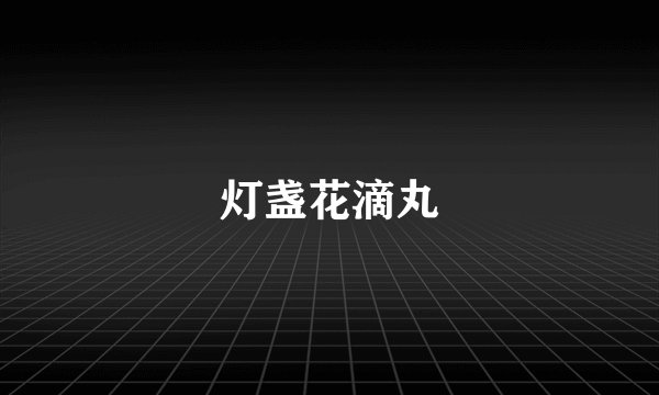 灯盏花滴丸