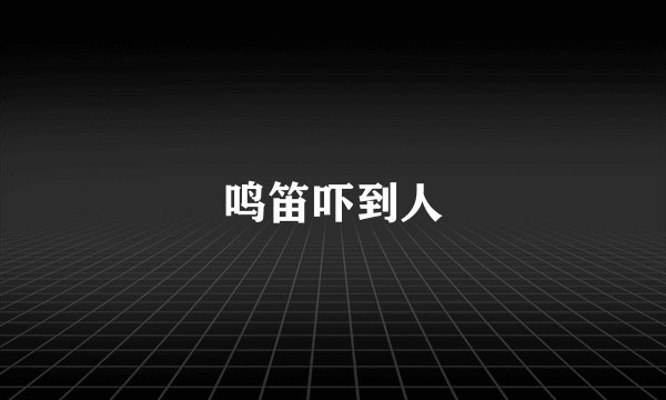 鸣笛吓到人