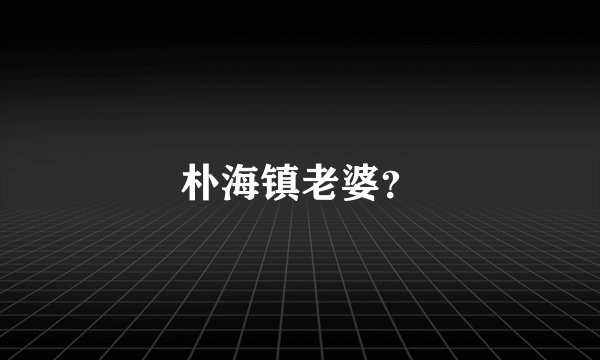 朴海镇老婆？
