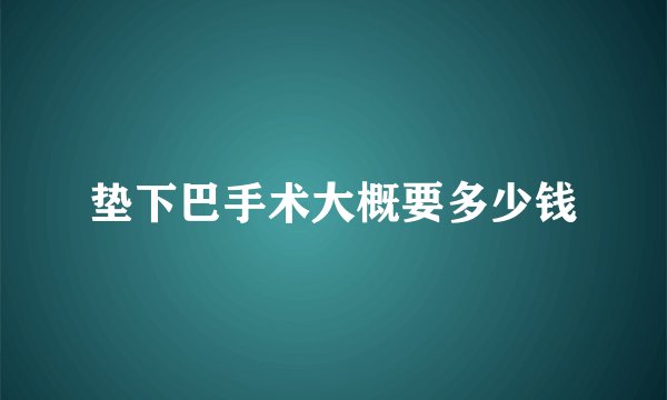 垫下巴手术大概要多少钱