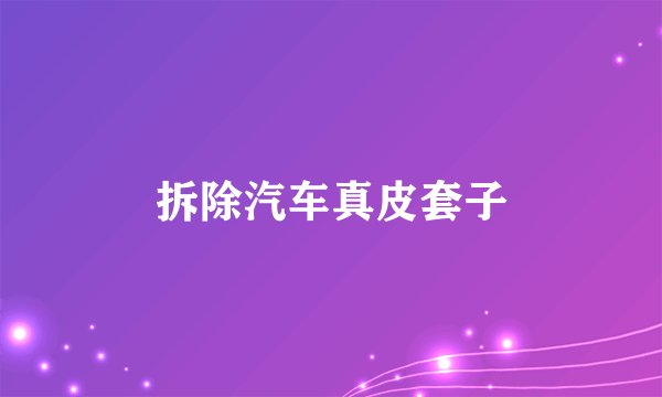 拆除汽车真皮套子