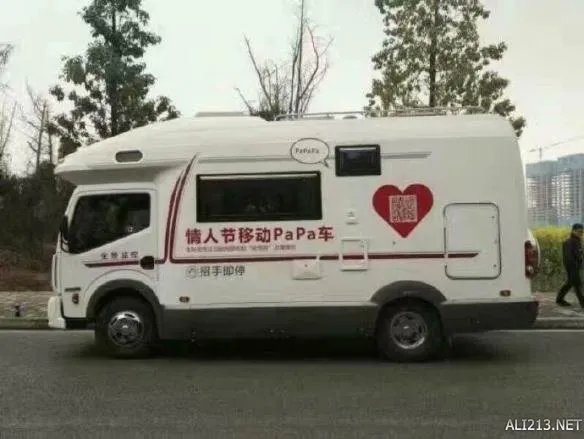 国内惊现情人节移动PaPa车 情侣特供车内气氛太污!