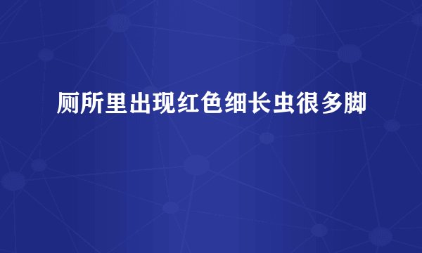 厕所里出现红色细长虫很多脚