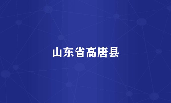 山东省高唐县