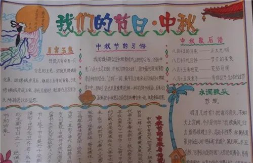 中秋节手抄报一等奖图片大全