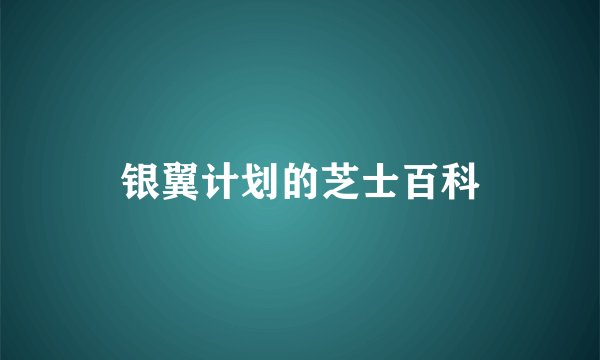 银翼计划的芝士百科