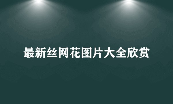 最新丝网花图片大全欣赏