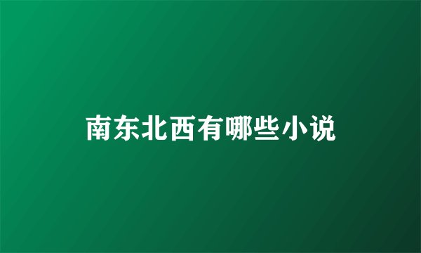 南东北西有哪些小说