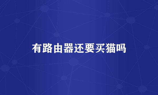 有路由器还要买猫吗