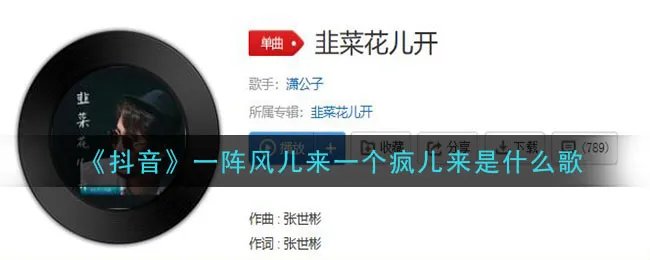 《抖音》一阵风儿来一个疯儿来是什么歌