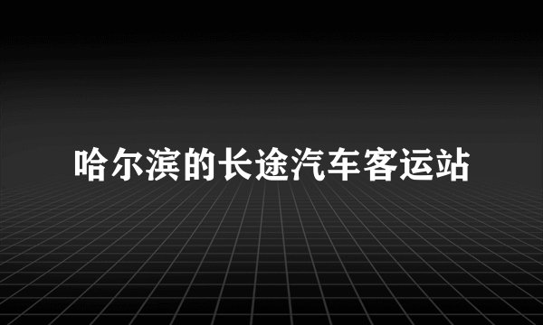 哈尔滨的长途汽车客运站