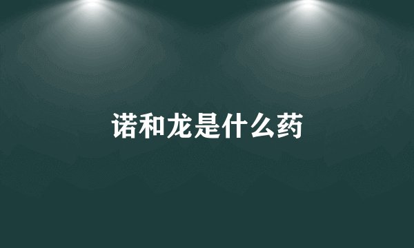 诺和龙是什么药