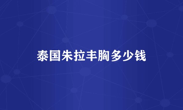 泰国朱拉丰胸多少钱