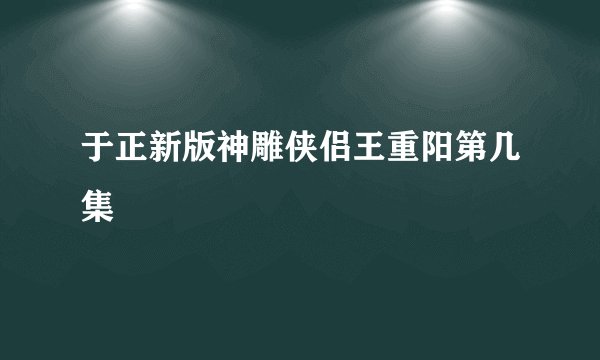 于正新版神雕侠侣王重阳第几集
