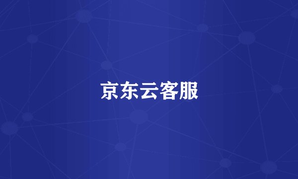 京东云客服