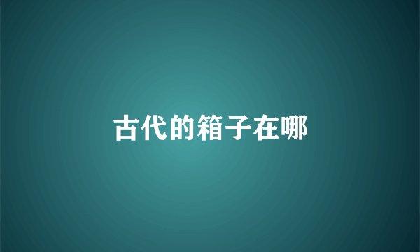 古代的箱子在哪
