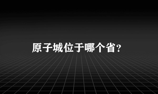 原子城位于哪个省？