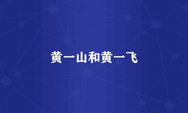 黄一山和黄一飞