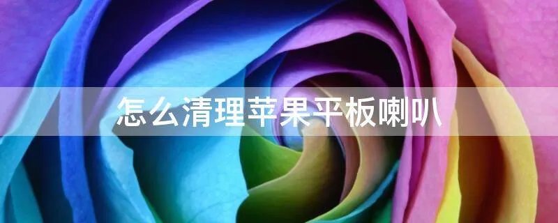 怎么清理苹果平板喇叭