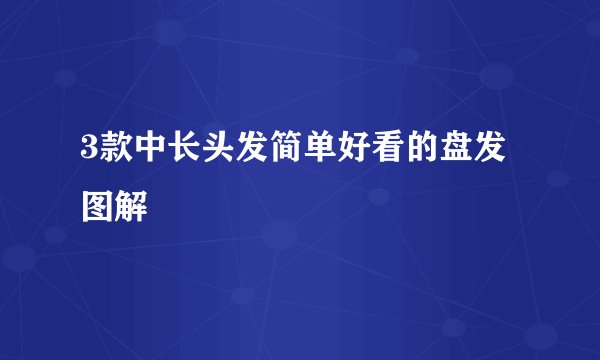 3款中长头发简单好看的盘发图解