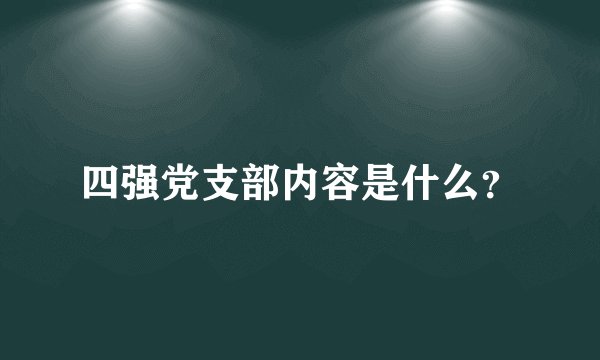 四强党支部内容是什么?