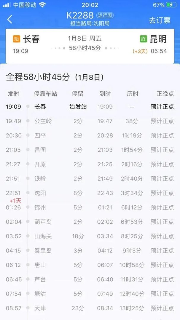 k2288列车途经站点？