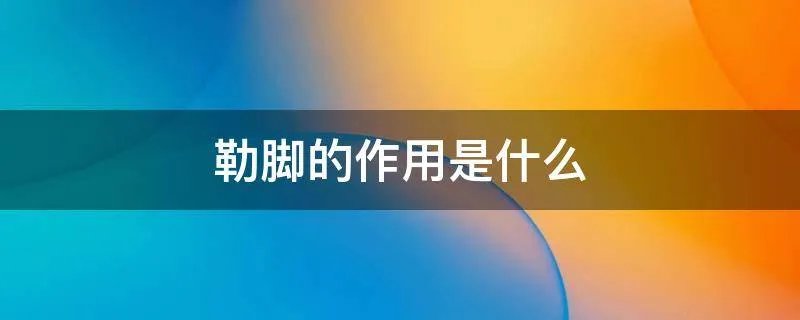 勒脚的作用是什么